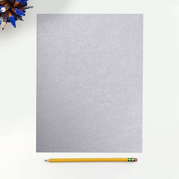 LUXPaper 8.5" x 11" Cardstock | Letter Size | Silver Metallic | 105lb. Cover | - Image 3