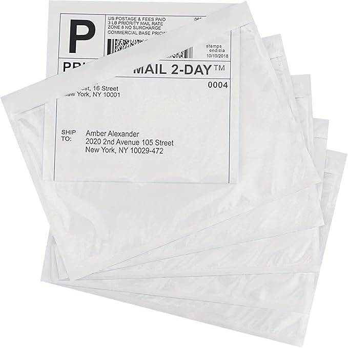Shipping Labels Sleeves, Packing Slip Envelope Pouches 7.5" x 5.5" Packing List - Image 6