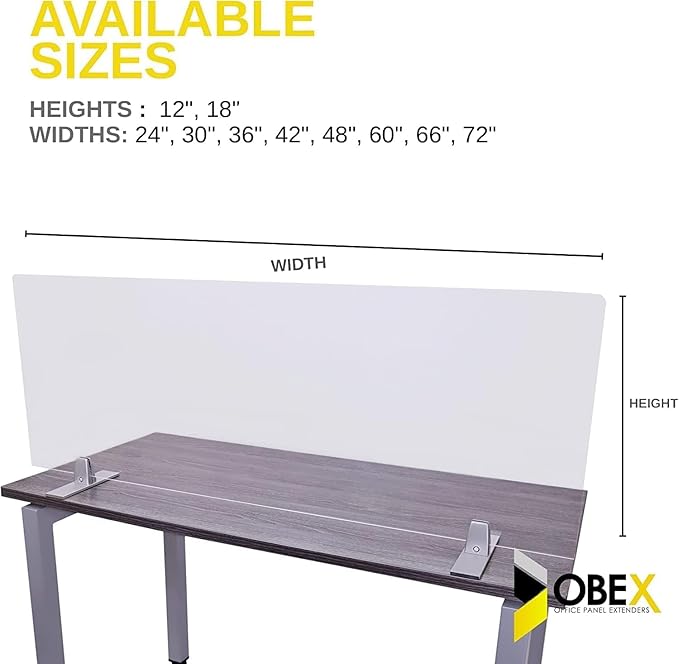 OBEX Acrylic Free Standing Screen, Divider - Image 6