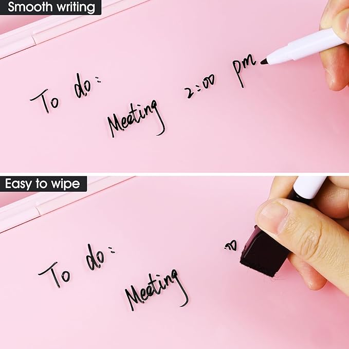 Varhomax Glass Desk Whiteboard Pink - Image 5