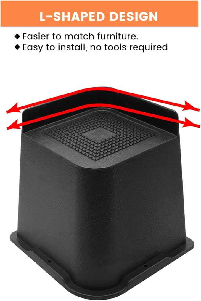 MXMZHXU Bed Risers 2 inch, 3 inch, 4 inch, 6 inch or 8 inch Heavy Duty - Image 3