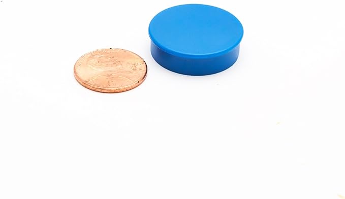 Bullseye Office 24 Round Black Fridge Magnets, Button Shaped, Small Colorful - Image 5