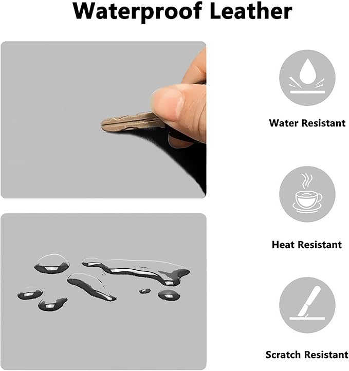 PU Leather Desk Pad Protector Gaming Mouse Pad Non Slip Desk Mat - Image 2