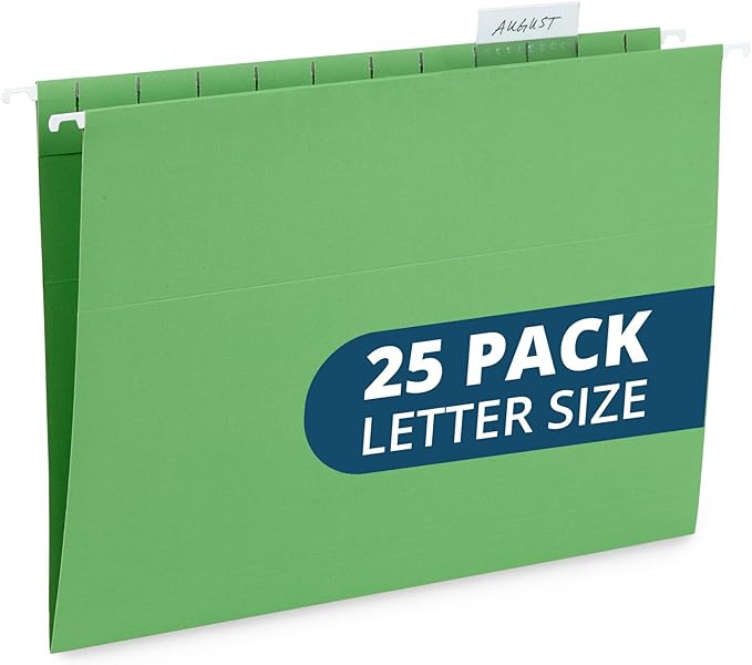 Blue Summit Supplies Hanging File Folders, 25 Reinforced Hang Folders, Designed by BlueSummitSupplies
