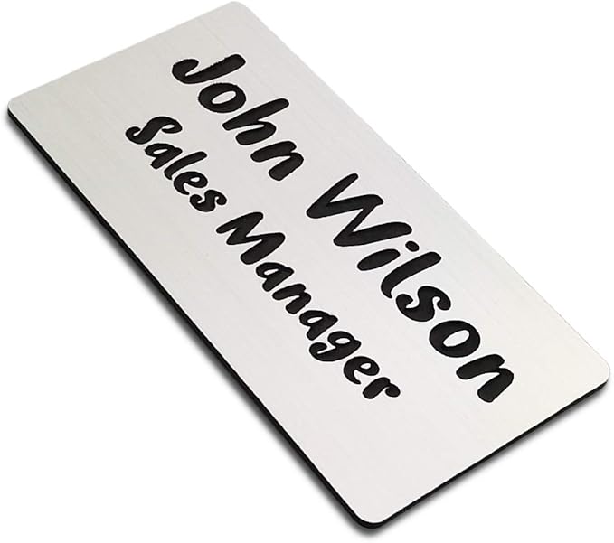 SINYUDUN Custom Engraved Name Tag Badges, Personalized Identification by Unknown