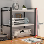 SIDIANBAN Desktop Organizer Shelf Office Storage Rack Computer Desk Bookshelf - Image 2