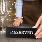 6 Pieces Plastic Reserved Table Sign Table Tent Wedding Guest Reservation Seat - Image 5
