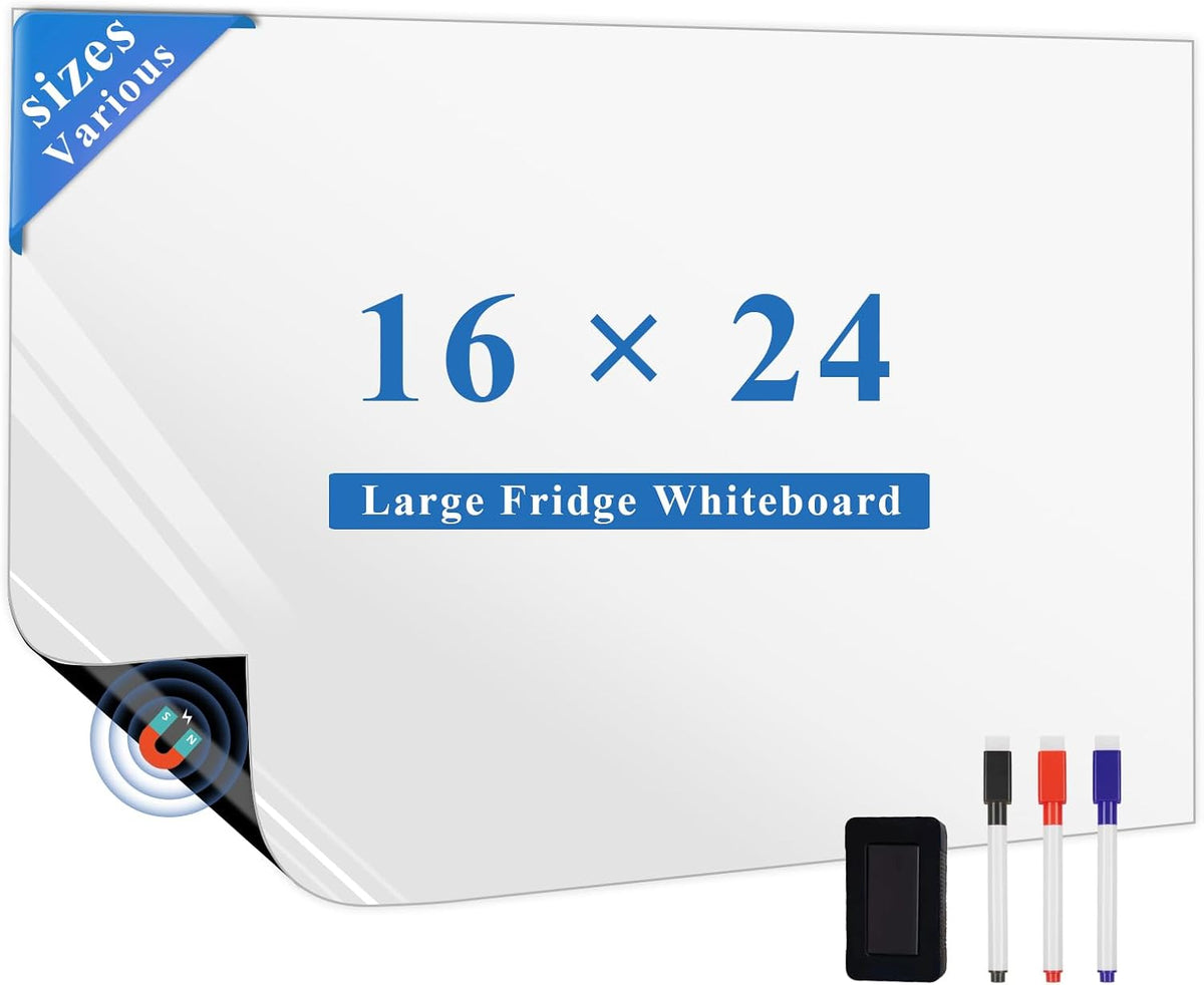 Large Magnetic Fridge Whiteboard: Where Family Plans Come Together