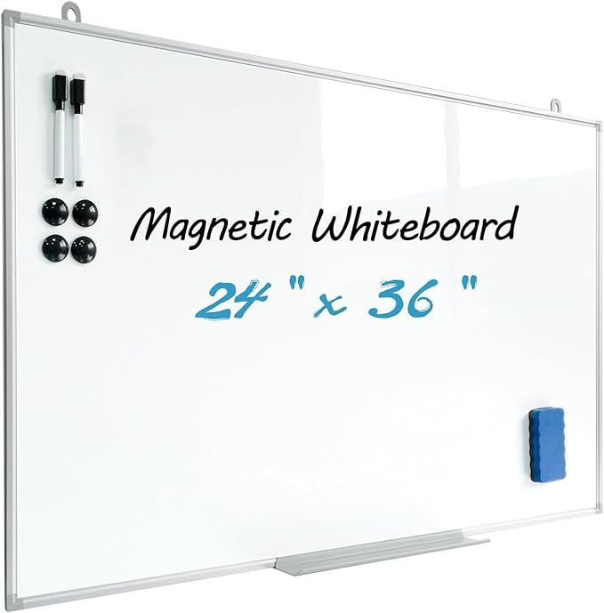 Magnetic Writeboard 24X36 Dry Erase Board Hanging & Wall Mounted Whiteboard S by JYYPWB