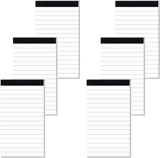 6 Pcs Note Pads Refills 3 x 5 inches Memo Small Notebook Writing Pads by Nichela
