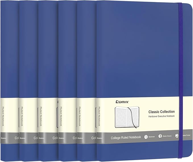 Comix 6 Pack Lined Journal Notebooks by Comix