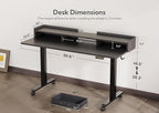 Claiks Standing Desk with Drawers, Adjustable Stand Up Electric Standing Desk - Image 3
