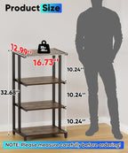 Ardier 4-Tier Wooden Media Stand, AV Media Stand Corner Shelf - Image 2