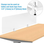 Desk Divider 4 Pcs Desk Privacy Panel 47.2''L x 15.8W'' Office Partitions - Image 7