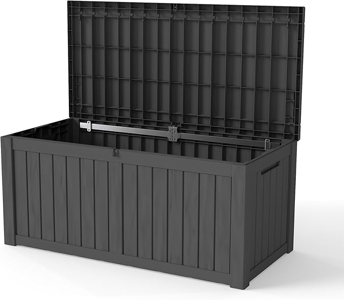 PATIOEASY Outdoor Storage Box 150GAL Waterproof Resin Deck Box, UV-Resistant - Image 2