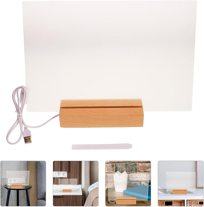 COHEALI Transparent Acrylic Desktop Message Board Frameless Office Note Board - Image 7