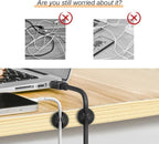 Shintop Cord Organizer, 6 Pack Black Charger Holder Cable Clips Wire Clips - Image 7