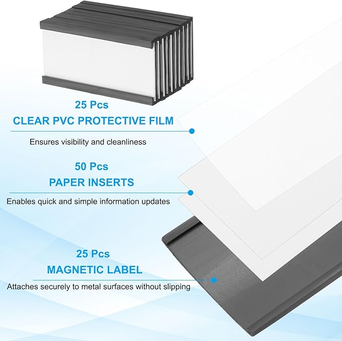 PATIKIL Magnetic Label Holder 2" x 1" - Image 3