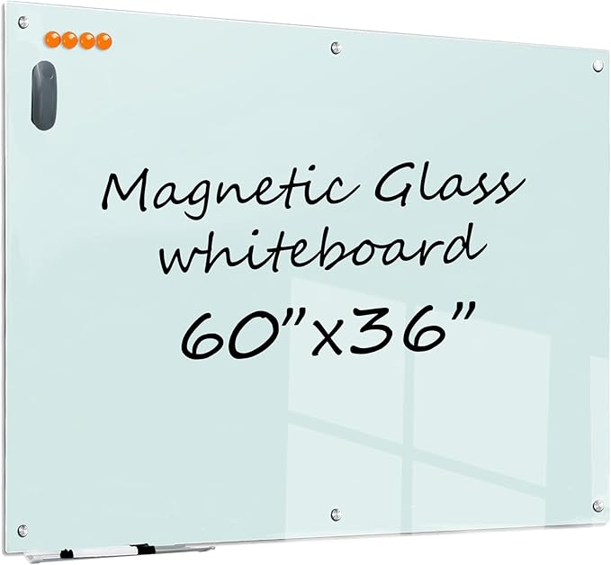Magnetic Glass Whiteboard by TWISBAY