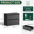 2 Drawer Lateral File Cabinet - Image 2