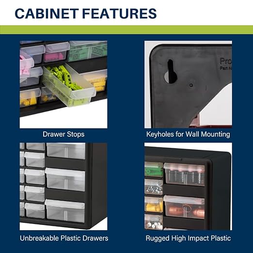 Akro-Mils 26-Drawer Plastic Drawer Storage Cabinet - Image 4