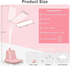 Sailstar Pink Desk Lamp, Small Desk Lamp - Image 6