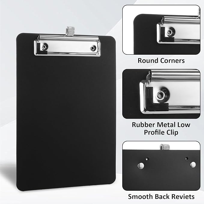 WOPPLXY 20 Pack Mini Clipboards, 6 x 9 Inch Small Clipboards Pocket Clipboard - Image 3