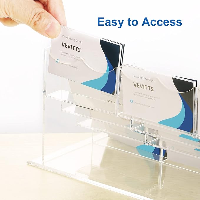 Vevitts Business Acrylic Card Holder Display - Image 5