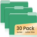 SUNEE File Folders, 30 Pack Manilla Folders 8.5 x 11, Colored File Folders Home by SUNEE