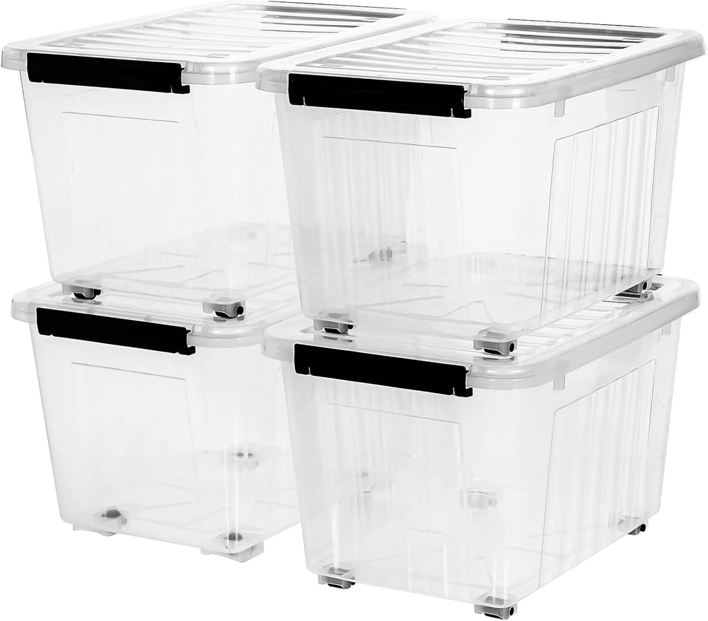 Citylife 54 QT Clear Plastic Storage Bins