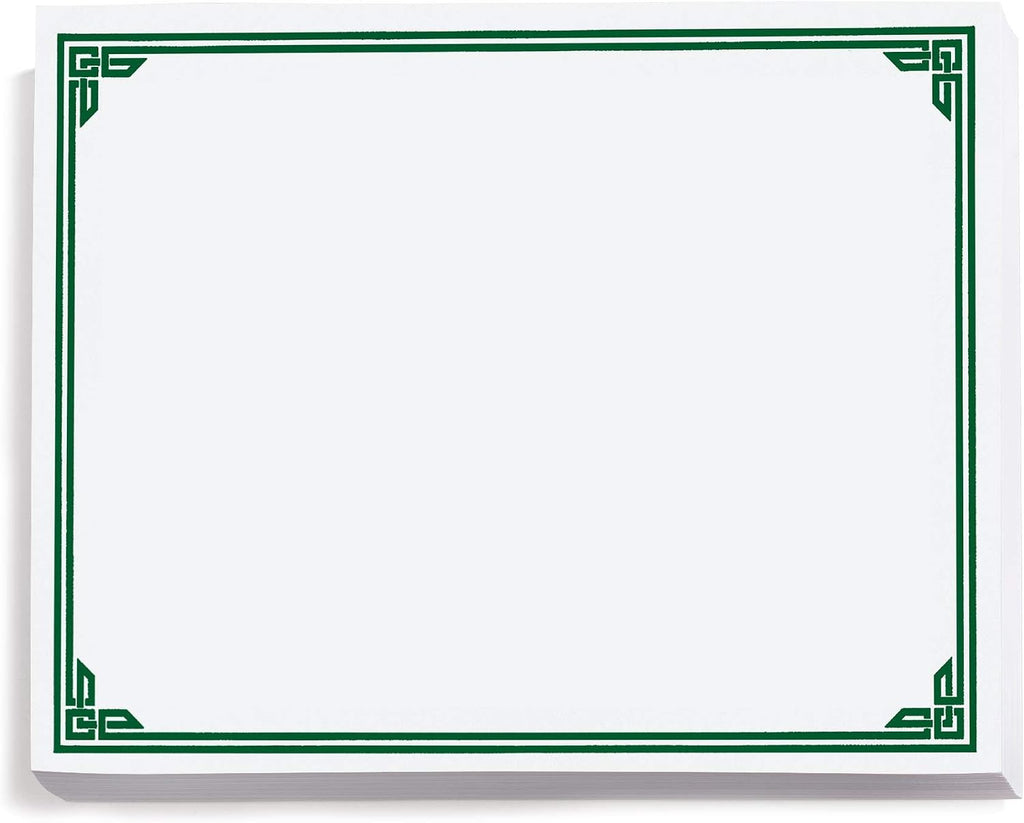 PaperDirect Green on White Classic Specialty Certificates, 8½ x11, Foil Accents