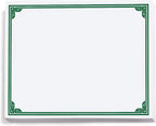PaperDirect Green on White Classic Specialty Certificates, 8½ x11, Foil Accents