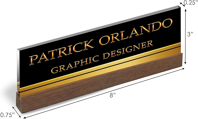 Artblox Personalized Office Desk Name Plate - Image 3