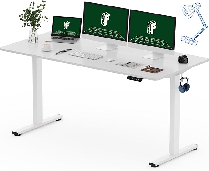 FLEXISPOT One-Piece Electric Standing Desk, 60 x 24 Inches Adjustable Desk by FlexiSpot
