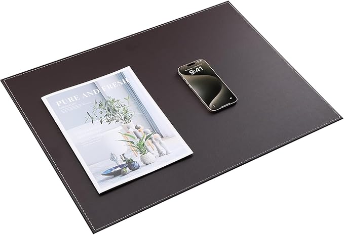 KINGFOM Desk Pad & Mat 24" x 18" Protector Large Mouse Pad PU Leather - Image 3
