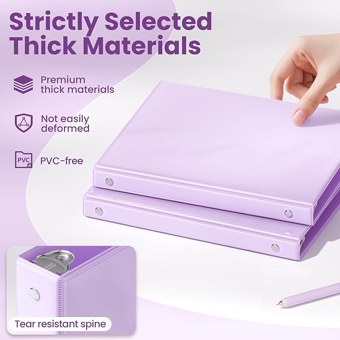 SUNEE 3 Ring Binder 1/2 Inch 1 Pack - Image 4