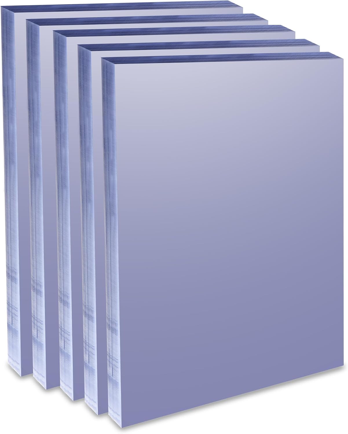 Binditek 8 Mil PVC Binding Covers, 8.5 x 11 Inches, Clear, 500 Pack | Plastic Binding Covers, 8.5" x 11" Letter Size, Clear, Square Corners, Unpunched, Ideal for Business Reports and Proposals