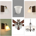 Eumyviv Bell Shaped Alabaster Glass Lamp Shade Replacement - Image 4