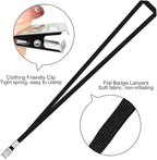 100 Pcs Clear Vertical Badge Id Card and 100 Pcs Lanyard, Reusable Lanyards - Image 3
