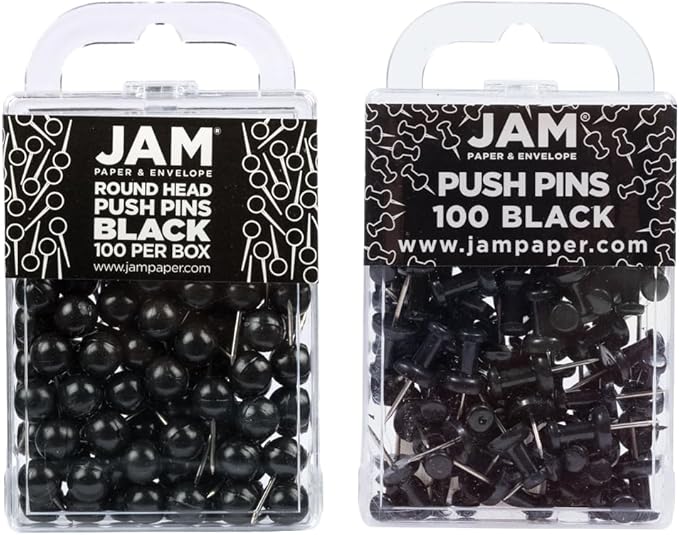 JAM PAPER Colorful Push Pins by JAMPaper