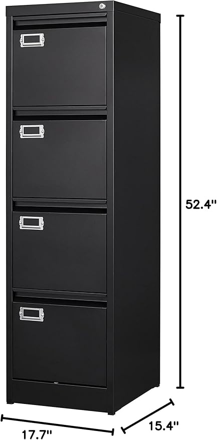BYNSOE 4 Drawer File Cabinet - Image 3