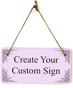 Signs ByLITA Lavender Personalized Hanging Wall or Door Sign | Custom Signage by SignsByLITA