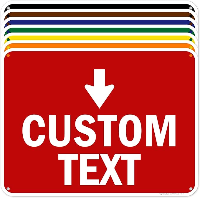 Custom Arrow, Custom Directional Sign, Down Arrow, 18x24 Inches, 55 mil thick by MySignCenter