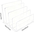 itechpanda Acrylic Mail Holder Clear File Sorter Desk Organizer Clean Desktop - Image 2