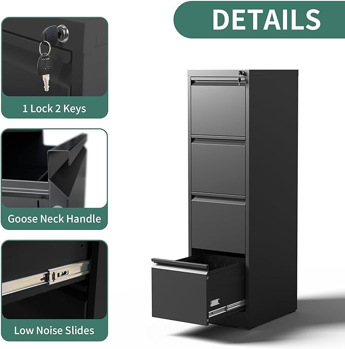 FLIXELIO 4 Drawer File Cabinet - Image 5