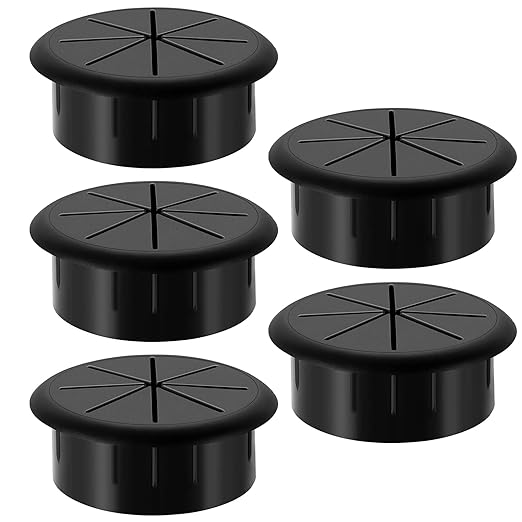 HYCC 2 Inch Desk Grommet Black, Desk Hole Cover by HYCC