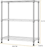 M MZG 750 lbs 3 Tier Storage Rack Metal Wire Shelving Unit, Storage Standing - Image 3