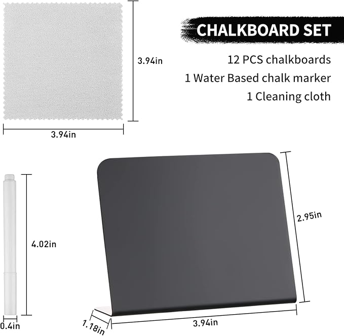 12 Pack Mini Chalkboard Signs - Image 2