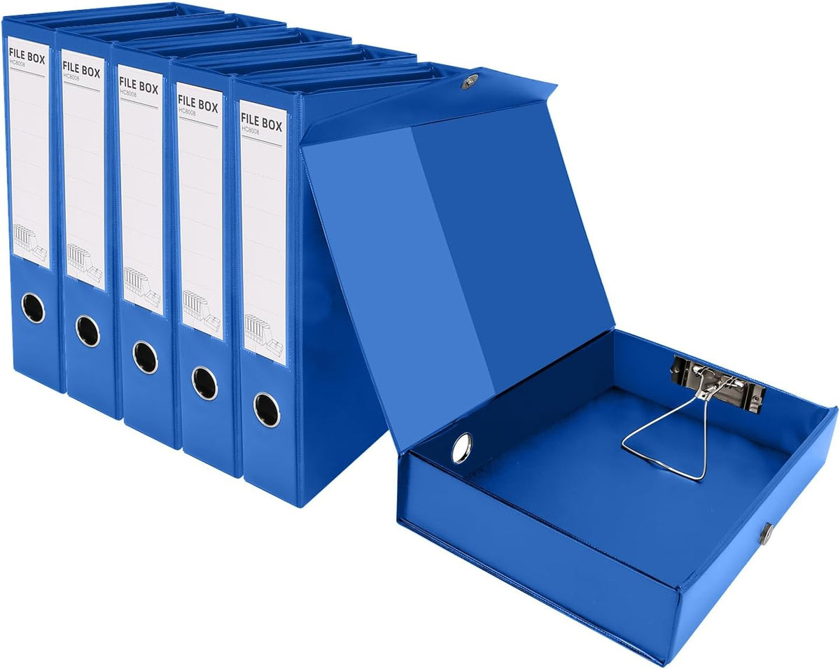 HUA JIE A4 Storage File Boxes Plastic Archives Cases