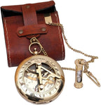 Handcrafted Vintage Brass Sundial Compass – Antique Nautical Sun Clock by BAZROSSUniqueCompass